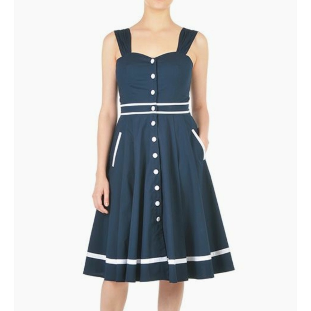 Retro Sailor Dress Eshakti 16W 1X
